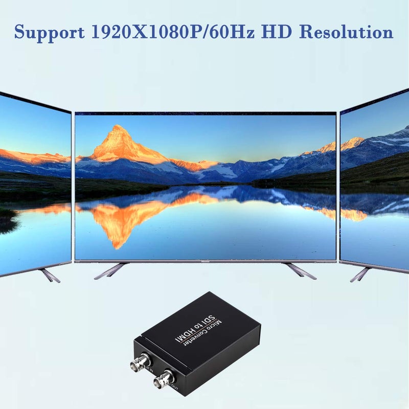ENBUER SDI to HDMI Converter - 3G/HD/SD-SDI Adapter With Auto Format Detection, Video Converter and Stereo Audio De-embedder - Image 5